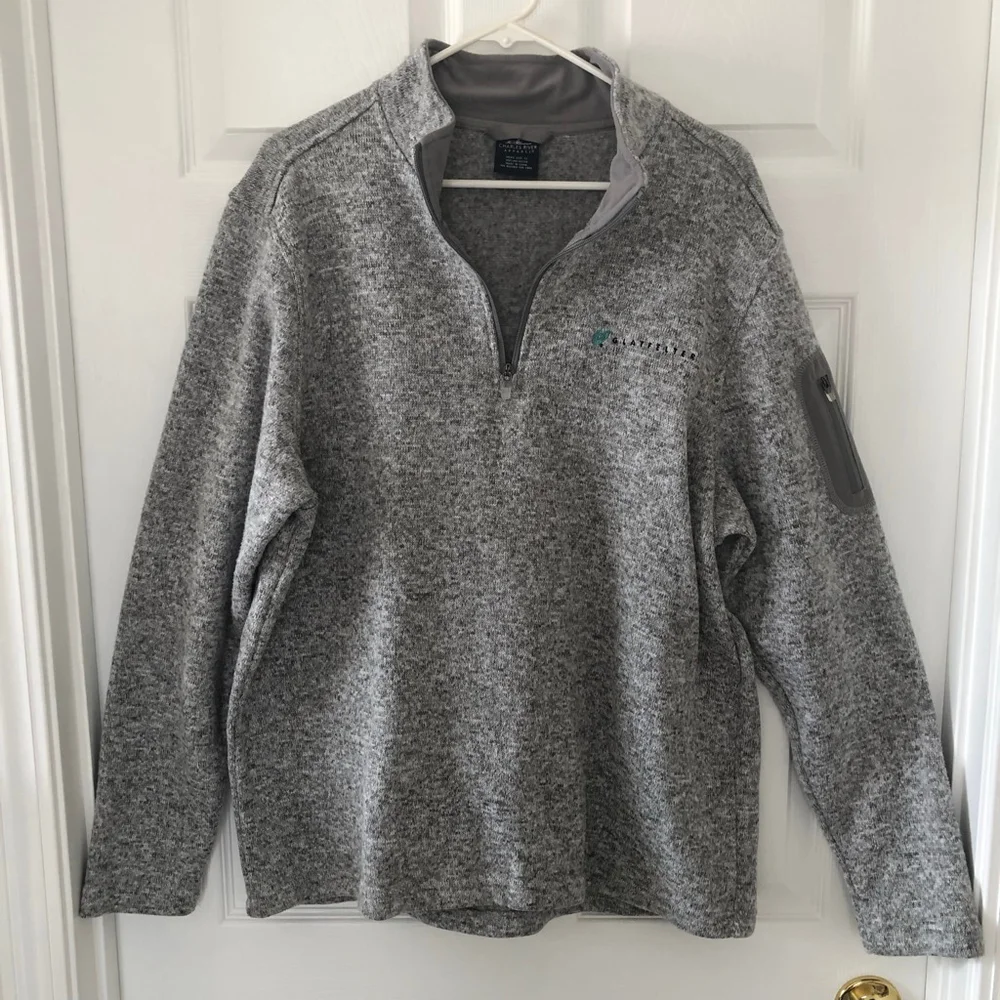 Charles River Heathered Fleece Pullover “GLATFELTER” Size XL Retail $125 - Picture 6 of 6